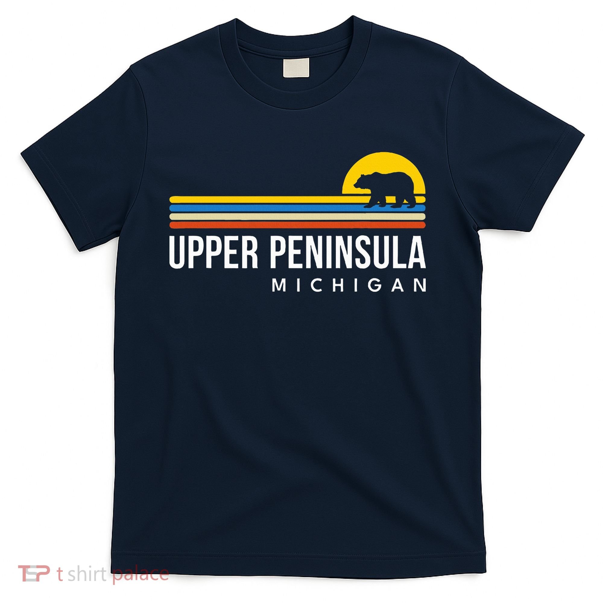 Upper Peninsula Michigan Mi Bear Vintage Retro Souvenirs T-Shirt