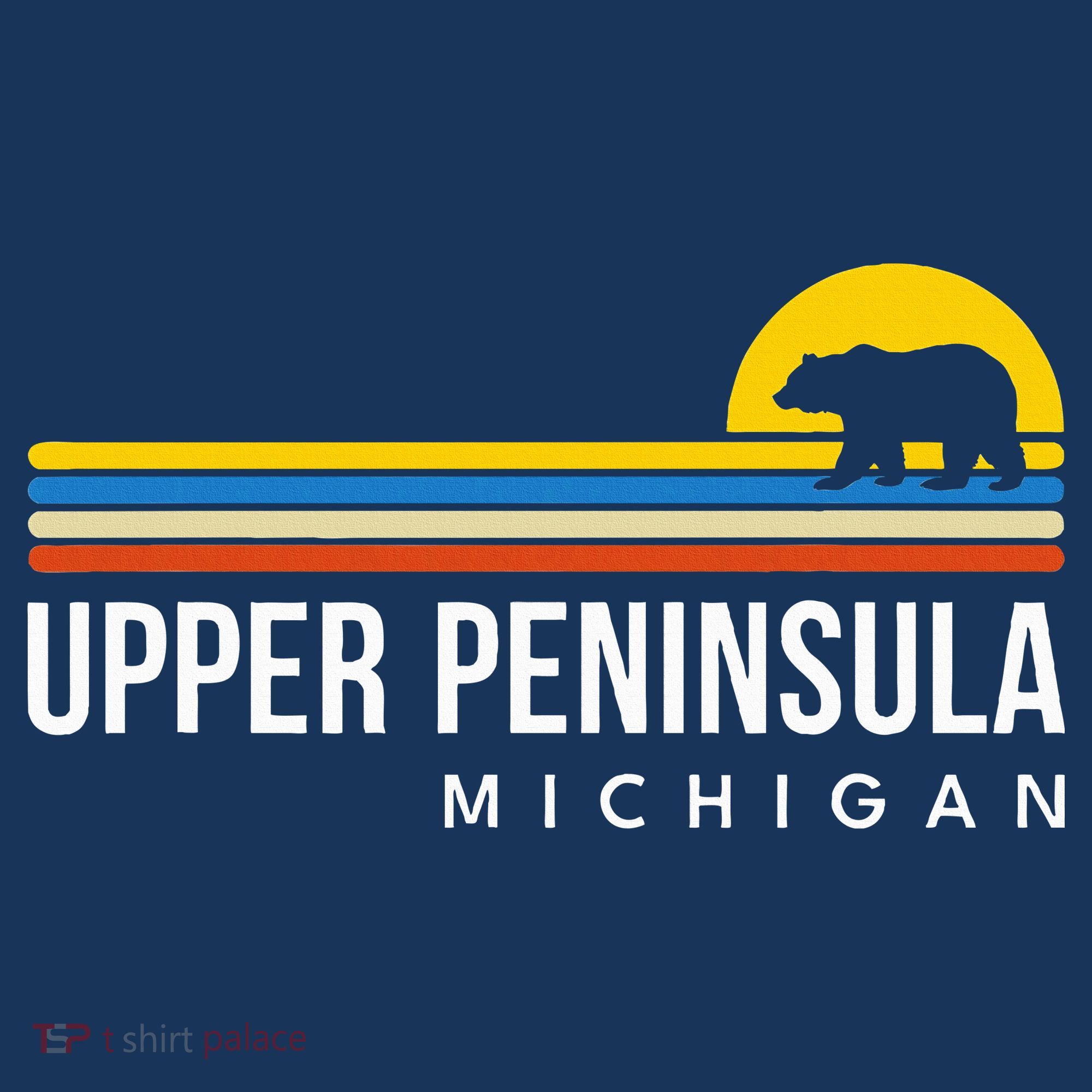 Upper Peninsula Michigan Mi Bear Vintage Retro Souvenirs T-Shirt