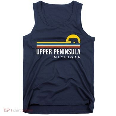 Upper Peninsula Michigan Mi Bear Vintage Retro Souvenirs Tank Top