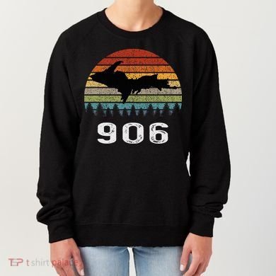Upper Peninsula Michigan Mi Up Retro 906 Yooper Women's Sweatshirt