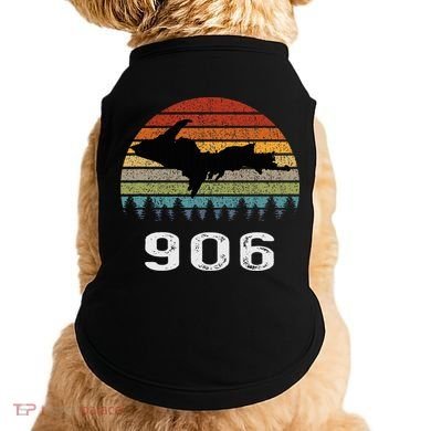 Upper Peninsula Michigan Mi Up Retro 906 Yooper Doggie Tank