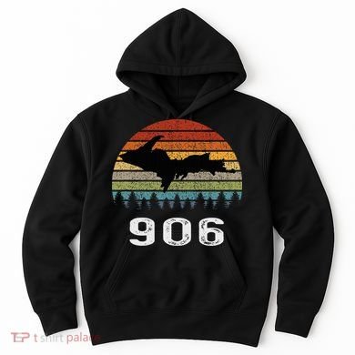 Upper Peninsula Michigan Mi Up Retro 906 Yooper Hoodie