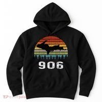 Upper Peninsula Michigan Mi Up Retro 906 Yooper Hoodie thumb 0