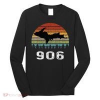 Upper Peninsula Michigan Mi Up Retro 906 Yooper Long Sleeve Shirt thumb 0
