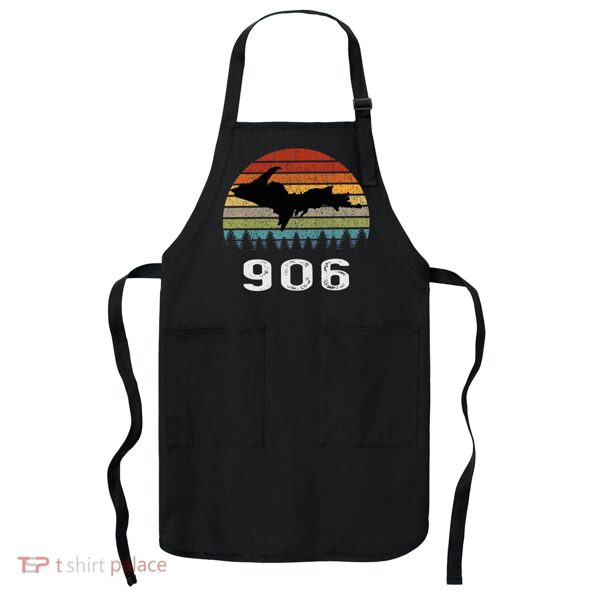 Upper Peninsula Michigan Mi Up Retro 906 Yooper Apron
