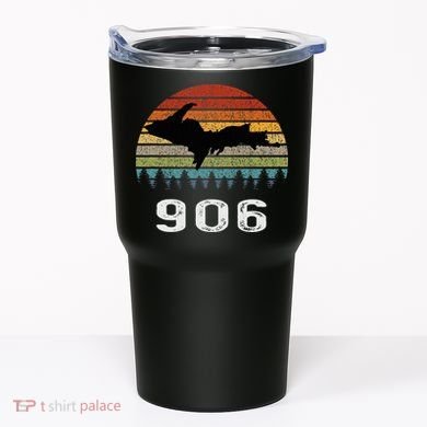 Upper Peninsula Michigan Mi Up Retro 906 Yooper Tumbler