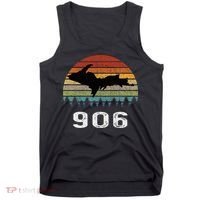 Upper Peninsula Michigan Mi Up Retro 906 Yooper Tank Top thumb 0