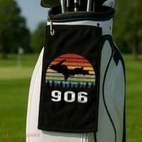 Upper Peninsula Michigan Mi Up Retro 906 Yooper Golf Towel thumb 2