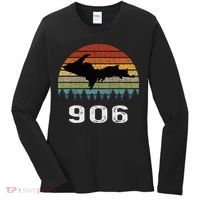 Upper Peninsula Michigan Mi Up Retro 906 Yooper Women's Long Sleeve Shirt thumb 0