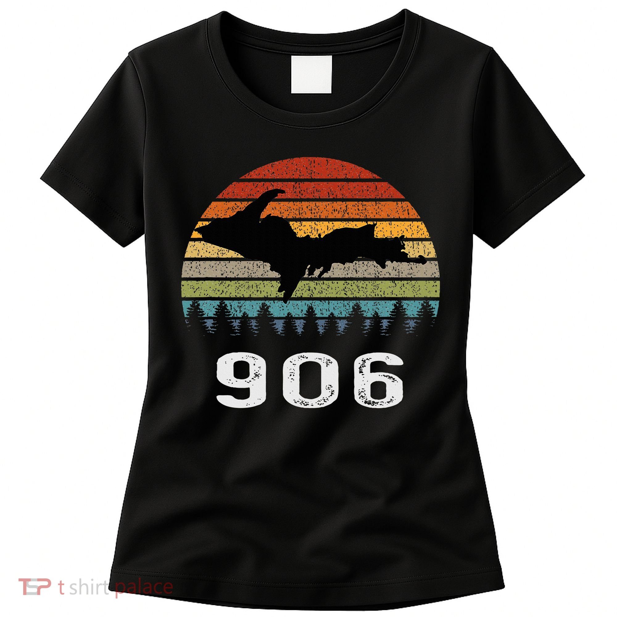 Upper Peninsula Michigan Mi Up Retro 906 Yooper Women's T-Shirt