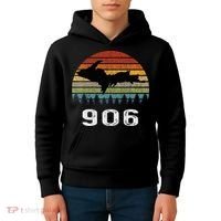 Upper Peninsula Michigan Mi Up Retro 906 Yooper Kids Hoodie thumb 4