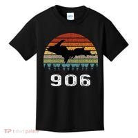 Upper Peninsula Michigan Mi Up Retro 906 Yooper Kids T-Shirt thumb 0