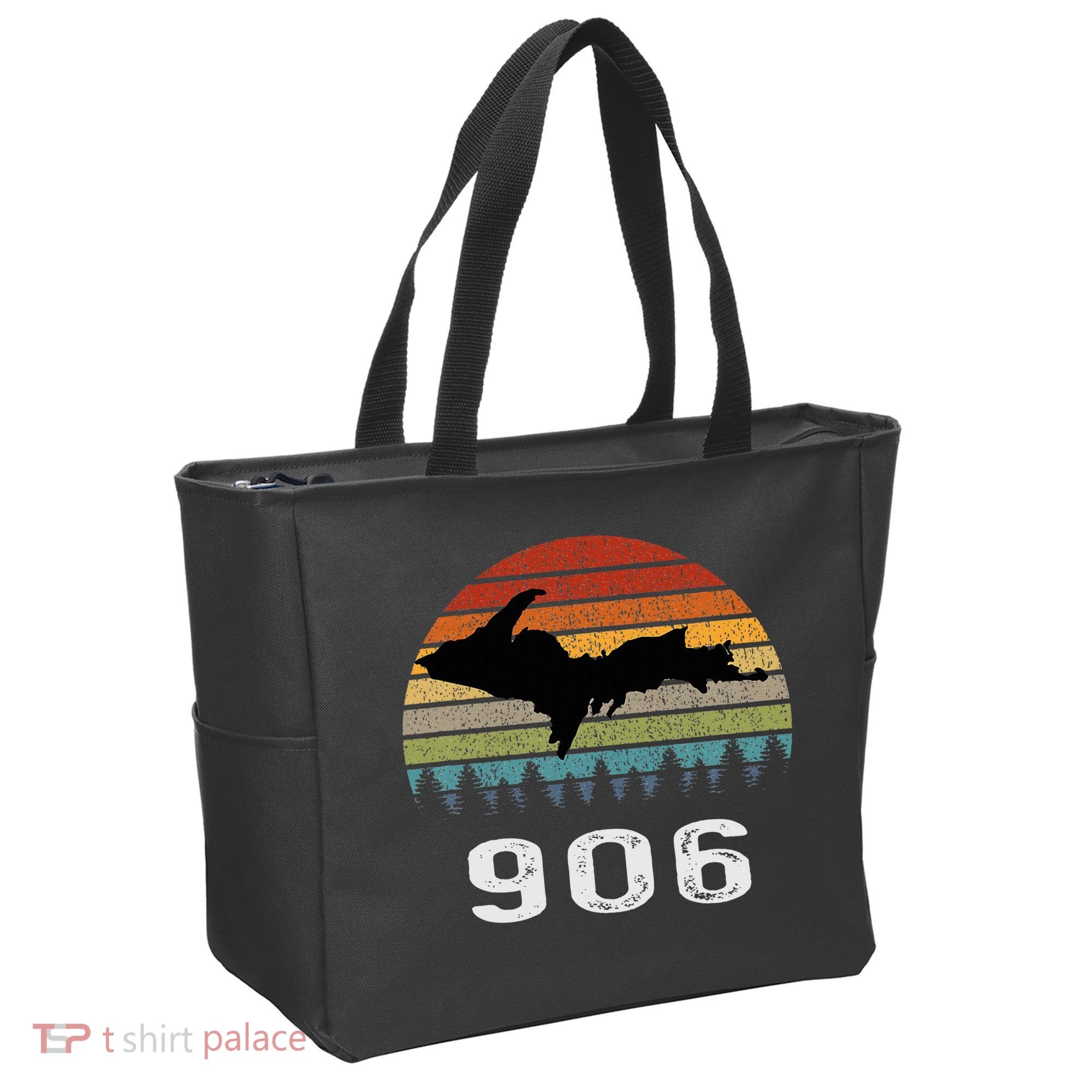 Upper Peninsula Michigan Mi Up Retro 906 Yooper Tote Bag