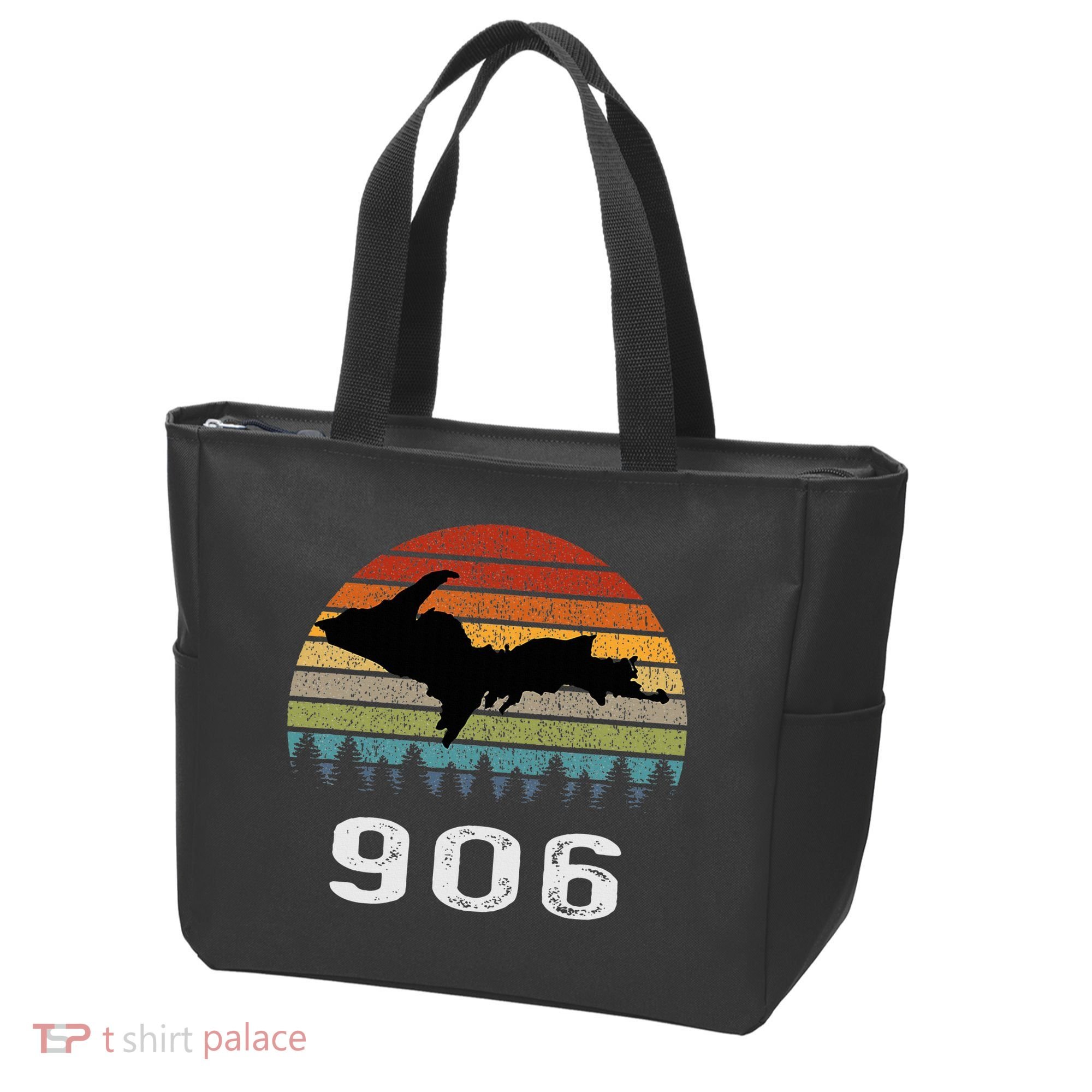 Upper Peninsula Michigan Mi Up Retro 906 Yooper Tote Bag