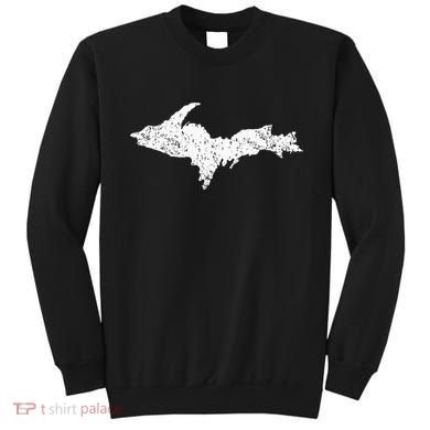Upper Peninsula Map Up Home Yooper Pride Michigan Roots Sweatshirt