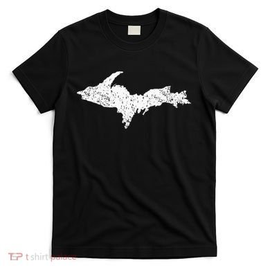 Upper Peninsula Map Up Home Yooper Pride Michigan Roots T-Shirt