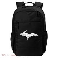 Upper Peninsula Map Up Home Yooper Pride Michigan Roots Backpack thumb 0