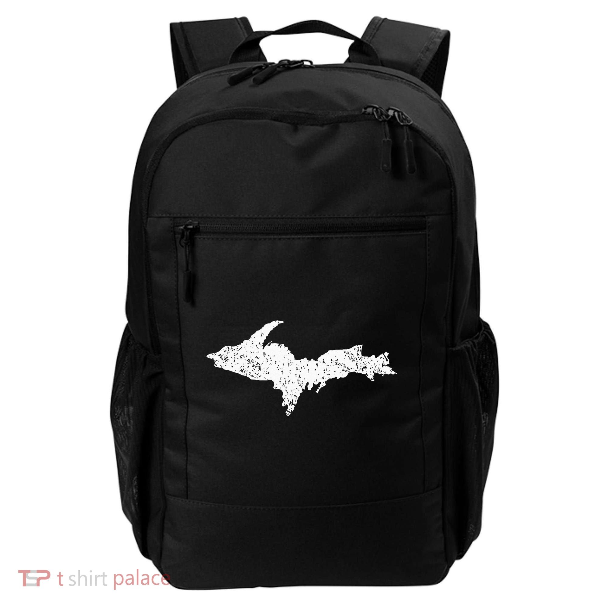 Upper Peninsula Map Up Home Yooper Pride Michigan Roots Backpack