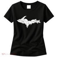 Upper Peninsula Map Up Home Yooper Pride Michigan Roots Women's T-Shirt thumb 0