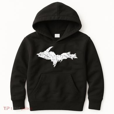 Upper Peninsula Map Up Home Yooper Pride Michigan Roots Kids Hoodie