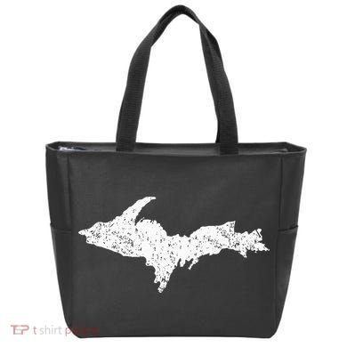 Upper Peninsula Map Up Home Yooper Pride Michigan Roots Bag