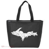 Upper Peninsula Map Up Home Yooper Pride Michigan Roots Tote Bag thumb 0