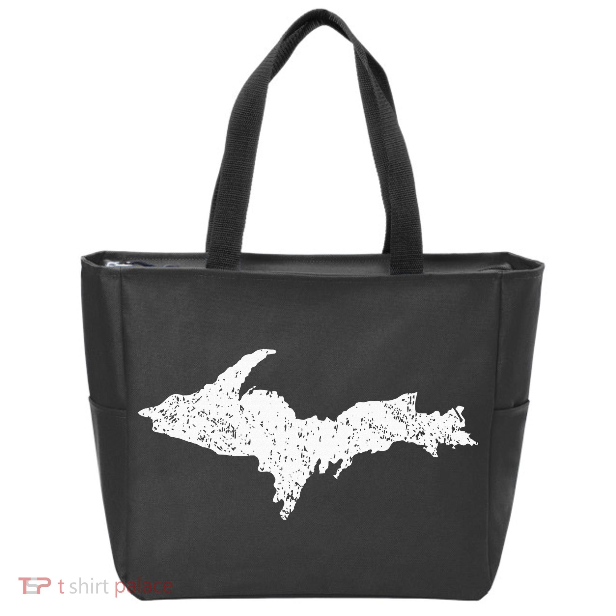 Upper Peninsula Map Up Home Yooper Pride Michigan Roots Tote Bag