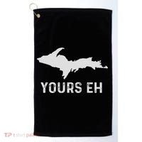 Upper Peninsula Michigan Gifts Funny Up Yours Eh Golf Towel thumb 0