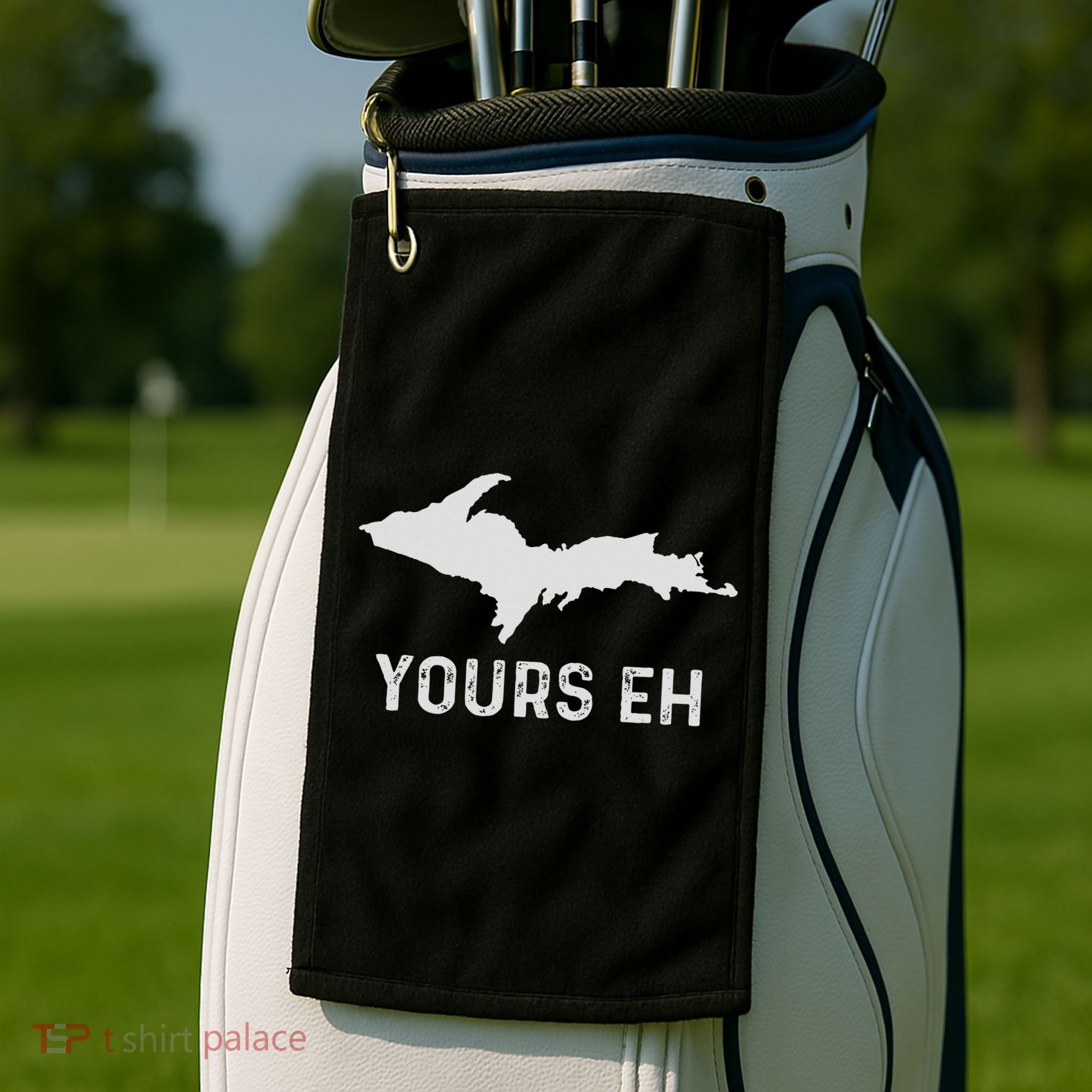 Upper Peninsula Michigan Gifts Funny Up Yours Eh Golf Towel