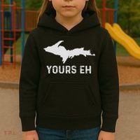 Upper Peninsula Michigan Gifts Funny Up Yours Eh Kids Hoodie thumb 3