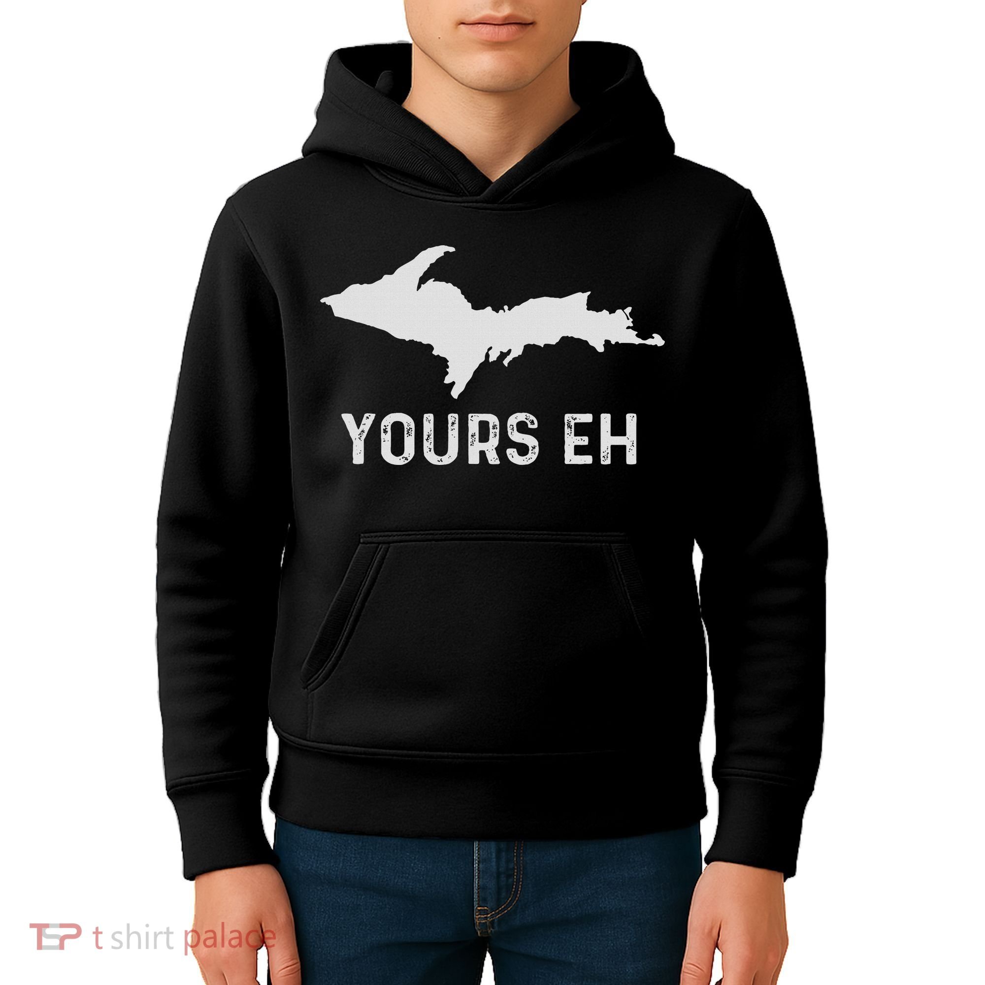 Upper Peninsula Michigan Gifts Funny Up Yours Eh Kids Hoodie