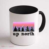 UpNorth Sunset Pine Tree Lake Life Nature Coffee Mug thumb 1
