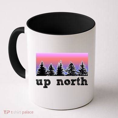 UpNorth Sunset Pine Tree Lake Life Nature Coffee Mug