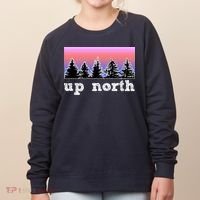 UpNorth Sunset Pine Tree Lake Life Nature Women's Sweatshirt thumb 0
