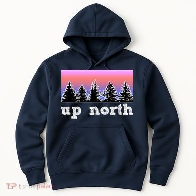 UpNorth Sunset Pine Tree Lake Life Nature Hoodie