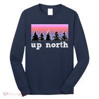 UpNorth Sunset Pine Tree Lake Life Nature Long Sleeve Shirt thumb 0