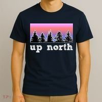 UpNorth Sunset Pine Tree Lake Life Nature T-Shirt thumb 3