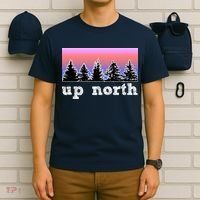 UpNorth Sunset Pine Tree Lake Life Nature T-Shirt thumb 6
