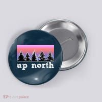 UpNorth Sunset Pine Tree Lake Life Nature Button thumb 0