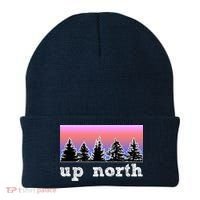 UpNorth Sunset Pine Tree Lake Life Nature Beanie thumb 0