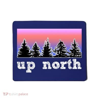 UpNorth Sunset Pine Tree Lake Life Nature Mousepad