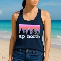 UpNorth Sunset Pine Tree Lake Life Nature Women's Tank Top thumb 2