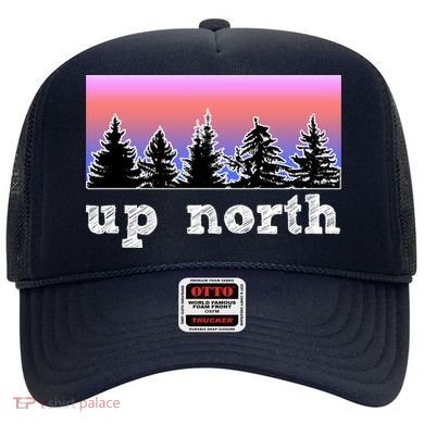 UpNorth Sunset Pine Tree Lake Life Nature Hat