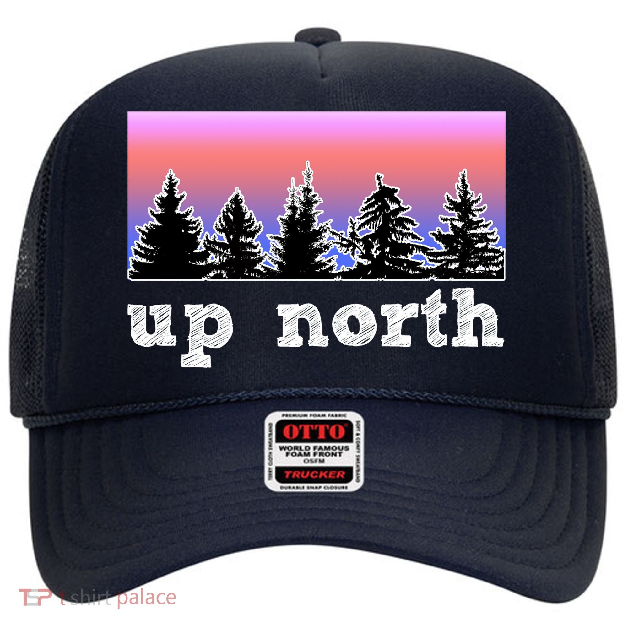 UpNorth Sunset Pine Tree Lake Life Nature Hat