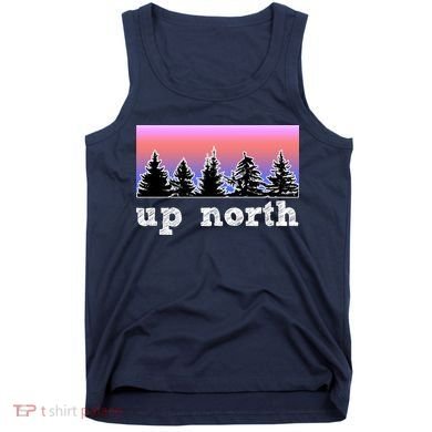UpNorth Sunset Pine Tree Lake Life Nature Tank Top