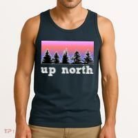 UpNorth Sunset Pine Tree Lake Life Nature Tank Top thumb 3