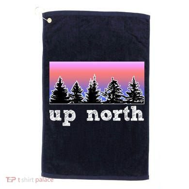 UpNorth Sunset Pine Tree Lake Life Nature Golf Towel