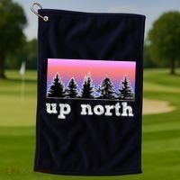 UpNorth Sunset Pine Tree Lake Life Nature Golf Towel thumb 1