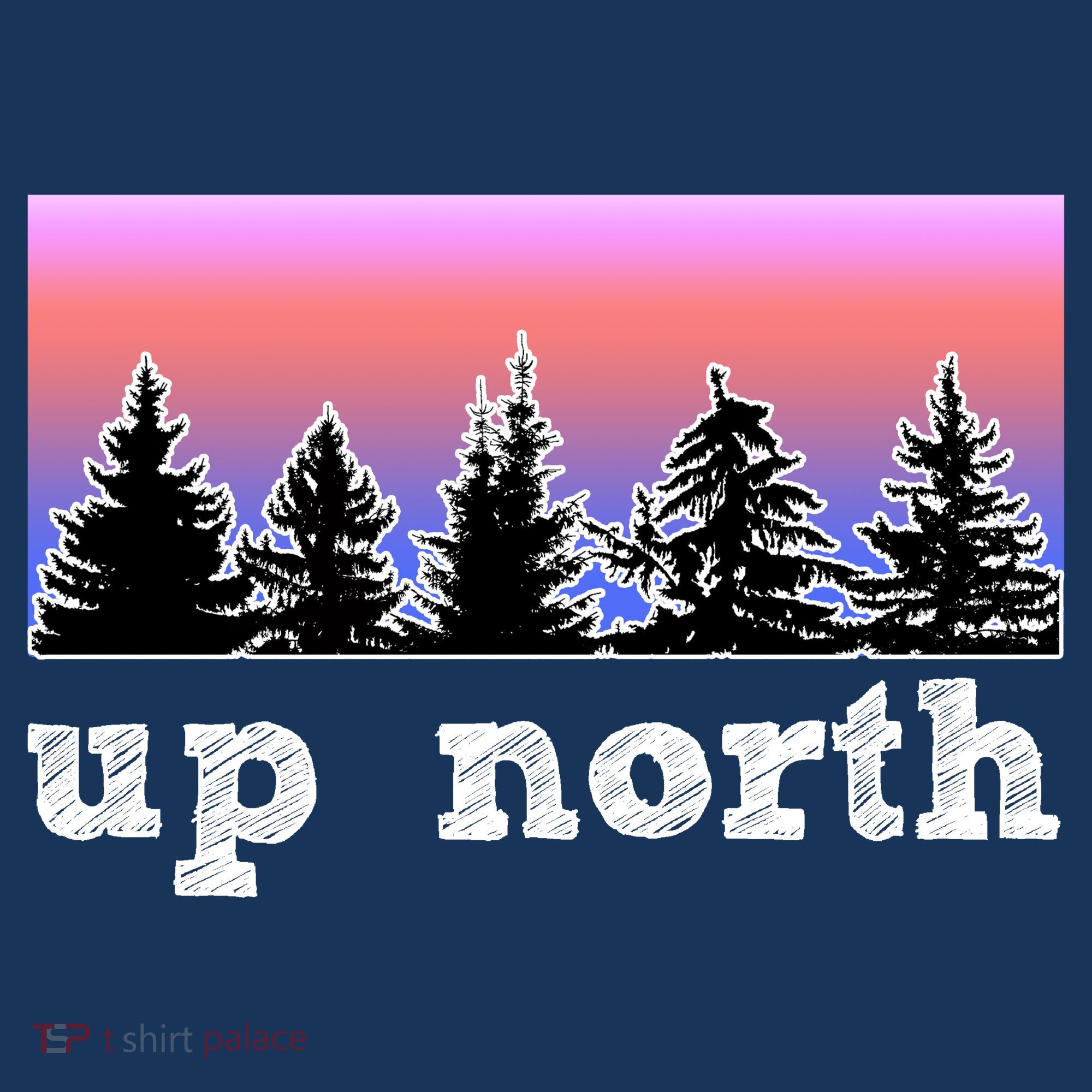 UpNorth Sunset Pine Tree Lake Life Nature Golf Towel