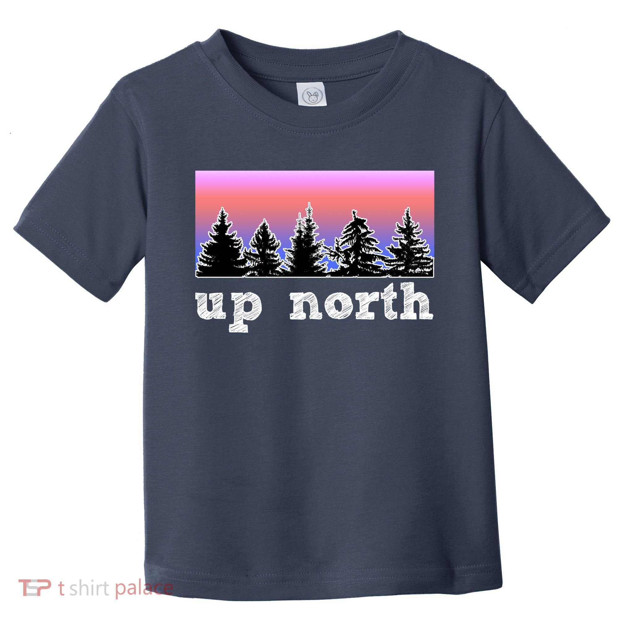 UpNorth Sunset Pine Tree Lake Life Nature Toddler T-Shirt